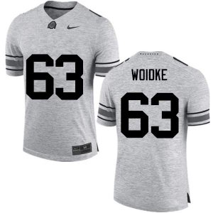 Men's Ohio State Buckeyes #63 Kevin Woidke Gray Nike NCAA College Football Jersey New ILP5544LQ